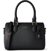 Lazarotti Cuir sac à main sac à épaule bandoulière Bologna Leather Bowling Bag Black noir