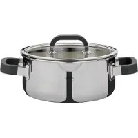 Spring FUSION2+ Cocotte 16cm basse avec couvercle, Poêle + casserole, Argent