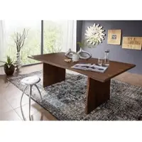 MASSIVMOEBEL24.DE MASSIVMOEBEL24 | Table à manger 200x100 Acacia laqué Brun PURE ACACIA #215
