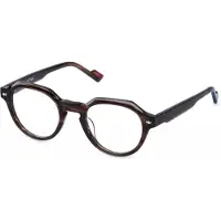 Sting Lunettes de vue - - VST571V - Acétate - Noir sfumato marrone/ocra striato - Ronde 49-22-145