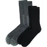 Lundhags Merino Trekking Sock Combo Mid, chaussettes de randonnée, unisexe, gris/noir