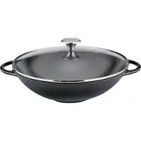 Küchenprofi Wok mit Glasdeckel, 30 cm schwarz 415001030 4007371063814