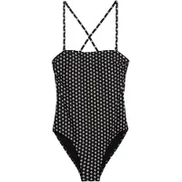 Marc O'Polo Maillot de bain ' Palm Border Geo ' noir / blanc