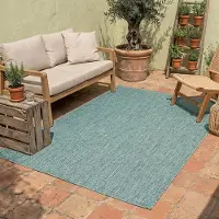 NATURL. Tapis d'extérieur - Costa Turquoise | 160x230 cm | Rectangulaire | Tissage plat