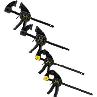Stanley Lot de 4 serre-joints 2 x L-300 mm + 2 x M-150 mm