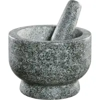 Cilio Mortier et pilon Mortier et pilon en granit, Mortier, Gris