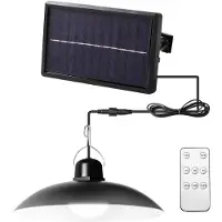 Rosikey Lampe solaire d'extérieur, suspension solaire avec télécommande, lampe suspendue LED d'extérieur pour jardin, 1 ampoule, couleur de lumière : blanc