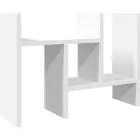 vidaXL Organisateur de bureau blanc 34,5x15,5x35,5cm bois d'ingénierie