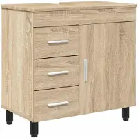 Syfax Unité de vanité de salle de bain Chêne Sonoma 60 x 35 x 60 cm