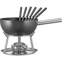 Küchenprofi Service à fondue ALUMINIUM INDUCTION noir 23 cm, Set à fondue, Noir