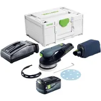 Festool ETSC 2 125-Basic Ponceuse excentrique sans fil 18 V 125 mm Brushless + 1x batterie 5,0 Ah + chargeur + Systainer