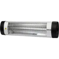 YATO Radiateur infrarouge à quartz, radiateur de chauffage, radiateur de chauffage de terrasse 2000W