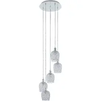 Eglo 94898 Bonares 1 suspension cristal 5 lumières chrome clair