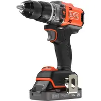 Black & Decker BLACK+DECKER Perceuse Visseuse À Percussion Éco-Responsable 18V Brushless - 2 Batteries 2Ah – En Mallette - BLD683D2XK-QW
