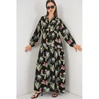 Big Dart Robe olive / rouge rubis / noir / blanc