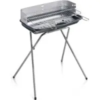 Ompagrill Barbecue au Charbon 60-40 Professionnel Acier Aluminisé Grille 60x36 cm