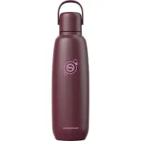 SodaStream Bouteille en acier inoxydable Fizz & Go, 0,9L, thermos, couleur grenat