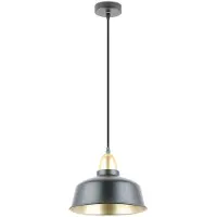 Zumaline Suspension MENSA noir mat-doré 1xE27x40W métal dim. : 146x27x27 cm IP20