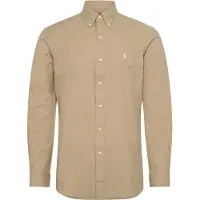 Ralph Lauren pour homme. 710929349503 Chemise en popeline stretch Custom Fit beige (S), Casuel, Coton, Manche longue
