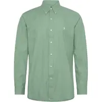 Ralph Lauren pour homme. 710929349504 Chemise en popeline stretch Custom Fit verte (L), Casuel, Coton, Manche longue