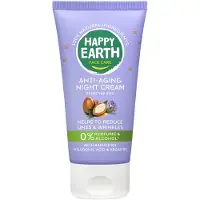 Happy Earth Anti-Age Crème de Nuit au Bakuchiol et Acide Hyaluronique 50 ml Crème