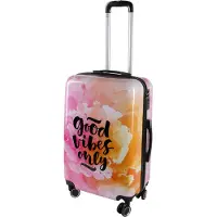 H4L Valise de voyage Valise à coque dure Trolley de voyage rose taille L 77x50x29cm