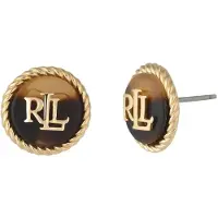 Ralph Lauren Boucles d'oreilles sable / brun foncé / or