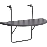 Alco Balcon Table suspendue, anthracite - semi-circulaire