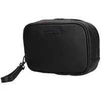 Momo Design Pochette Herenclutch, noire, design Momo, fermeture éclair, poignée en PVC, dimensions 14x21 cm