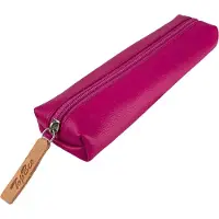 Bee-bee Trousse plate « Teckel » en simili cuir, couleur fuchsia