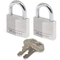 Masterlock Lot de 2 cadenas à clé en aluminium, , l.30 mm