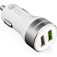 Modecom Įkroviklis MC-QCU2-07 2x USB-A 3 A (ZT-MC-QCU2-07), Adaptateur pour véhicule, Blanc