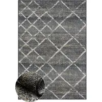 My Flair Tapis rectangulaire Mystic noir, 80x150 cm – idéal pour l'intérieur comme pour l'extérieur, couleur noire, en polypropylène