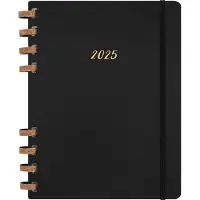 Sonstige Verlage Moleskine Agenda 12 mois Life 2025 avec reliure à spirales, XL, semainier/calendrier mensuel, couverture rigide, noir