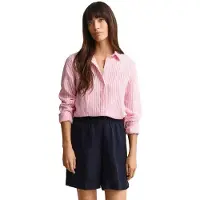 Gant 4300621 Linen Regular Fit Long Sleeve Shirt Rose 38 Femme