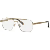 Philipp Plein Plein Legacy 58 Mm Glasses Doré,Argenté Homme