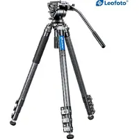 Leofoto Manba LVM-324C+BV-10 (Carbone, Métal), Trépied, Noir