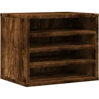 vidaXL Organisateur de bureau chêne fumé 36x26x29,5 cm