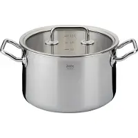 Küchenprofi Casserole avec couvercle en verre 20 cm, Poêle + casserole, Argent