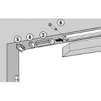 TJSS Limiteur d'ouverture à ressort pour T 46 / T 6 (Porte d'entrée, Porte de chambre, Porte en bois, Porte-fenêtre)