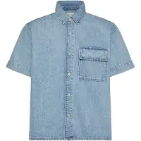 Calvin Klein Lv04rf906g Short Sleeve Shirt Bleu M Homme
