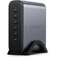 Satechi USB-C 6-port GaN Chargeur (200W) – Sortie de 200W – 6 Ports de Charge USB-C – Poids de 622g