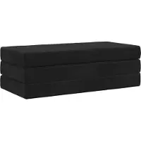 vidaXL Canapé-lit pliant 140 x 67 x 45 cm Noir