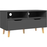 vidaXL Meuble TV gris 90 x 40 x 48,5 cm en aggloméré