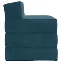 vidaXL Canapé-lit pliable Bleu 200 x 70 x 15 cm Velours