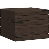 vidaXL Canapé-lit pliable, dimensions 140 x 67 x 15 cm, couleur taupe