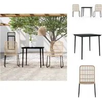 vidaXL Ensemble de jardin 3 pièces aspect chêne - ensembles de meubles de jardin