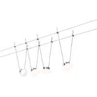 Paulmann Système de guirlande lumineuse IceLED Bluetooth de , 4x4W, chromé mat/blanc, 230V/12V DC, 30VA, métal