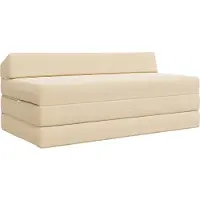 vidaXL Canapé-lit pliable Crème 120 x 60 x 49 cm Tissu