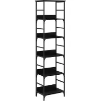 vidaXL Étagère Chêne noir 50 x 33 x 188,5 cm Bois d'ingénierie